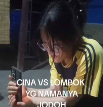 Tangkapan video viral wanita China temua pria Lombok. (Instagram)